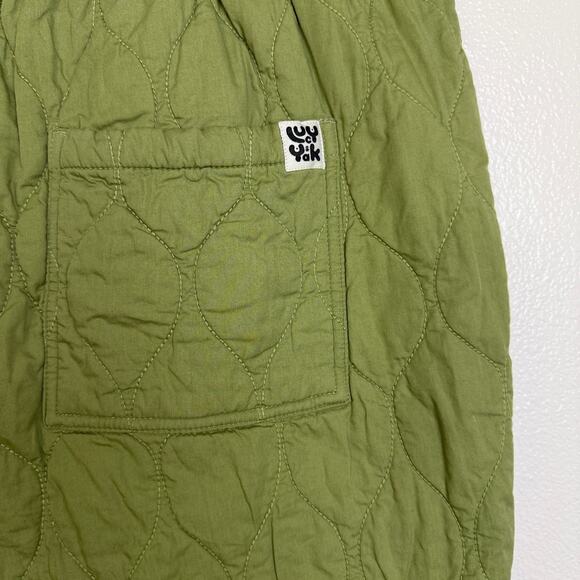 Lucy and Yak Chester Trousers Womens 2XL Green Quilted Elastic Organic Cotton - Picture 9 of 10